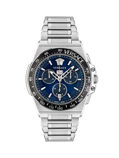 Shop Versace Men's Greca Extreme Chrono Stainless Steel Bracelet Watch/45mm