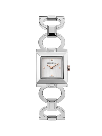 Shop Ferragamo Men's Double Gancini Stainless Steel Bracelet Watch/20mm