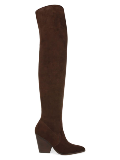 Shop Veronica Beard Women's Lalita Suede Over-the-knee Boots In Cacao