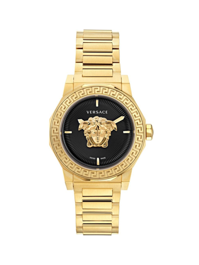 Shop Versace Men's Medusa Deco Ip Yellow Gold Bracelet Watch/38mm