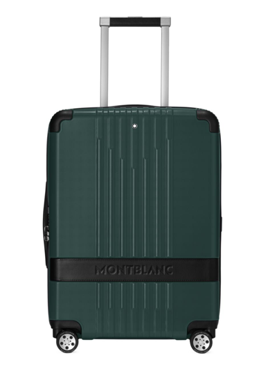 Shop Montblanc Men's #my4810 Leather & Polycarbonate Cabin Trolley In Green