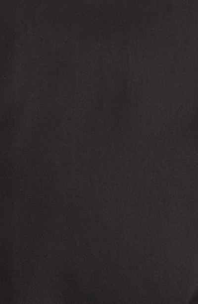 David Donahue Trim Fit Barrel Cuff Cotton Dress Shirt In Black