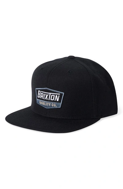 Shop Brixton Regal Snapback Baseball Cap In Black