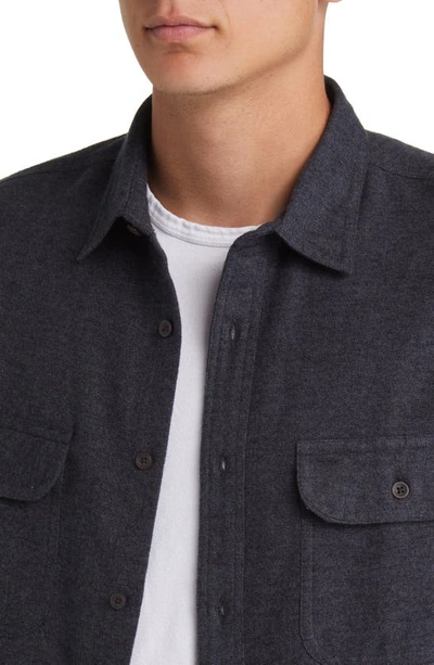 Shop Treasure & Bond Grindle Trim Fit Flannel Button-down Shirt In Navy India Ink Grindle