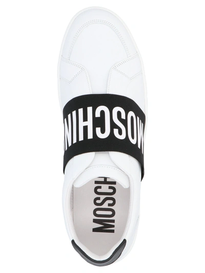 Shop Moschino Logo Sneakers White/black