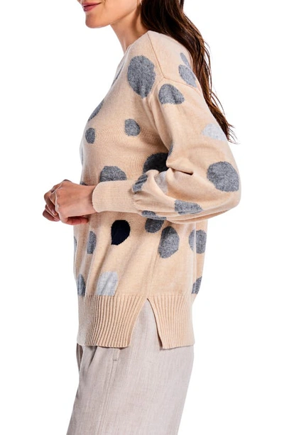 Shop Nic + Zoe Sweet Spot Cotton Blend Sweater In Neutral Multi