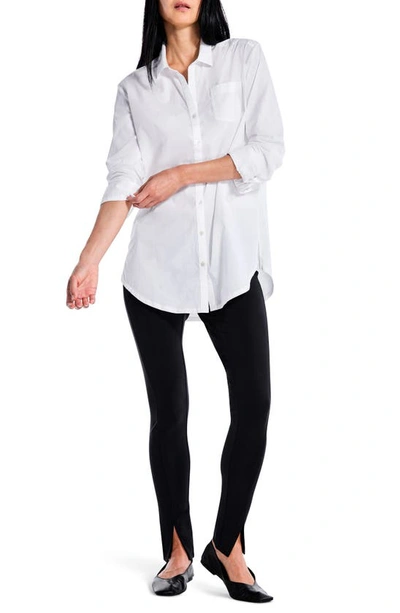 Shop Nic + Zoe Girlfriend Legging Button-up Shirt In Paper White