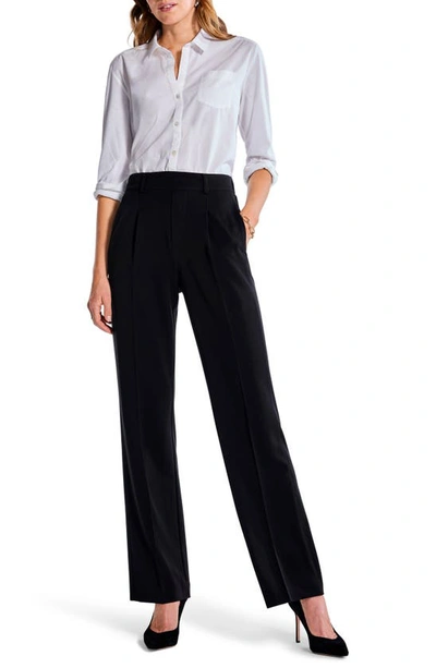 Shop Nic + Zoe Avenue Pleated Wide Leg Pants In Black Onyx