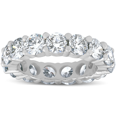 Pompeii3 5 Ct Lab Grown Diamond Eternity Ring Womens Wedding Band 14k White Gold In Multi