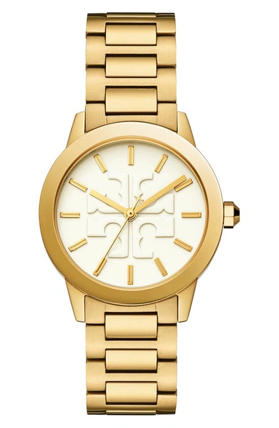 Shop Tory Burch Gigi Bracelet Watch, 36mm In Gold