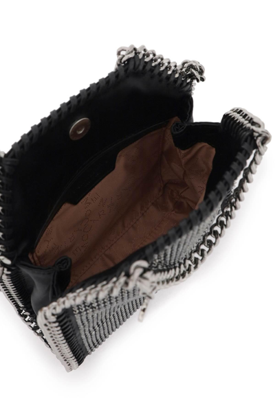 Shop Stella Mccartney Micro 'falabella' Tote Bag With Crystals In Black