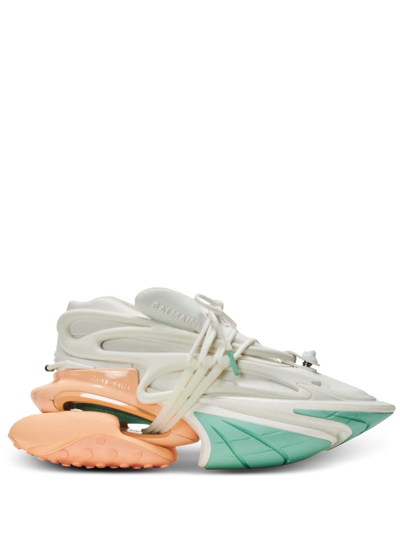 Shop Balmain Unicorn Low-top Sneakers In Multicolour