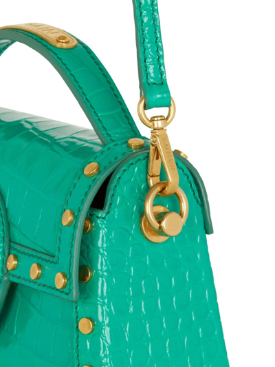 Shop Balmain B-buzz Dynasty Tote Bag In Green