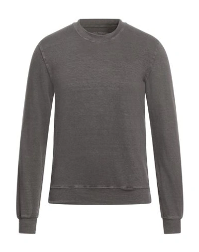 Shop Original Vintage Style Man Sweatshirt Steel Grey Size S Linen, Cotton, Elastane