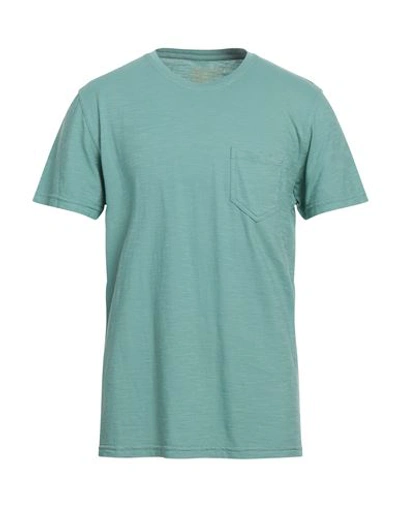 Shop Bl'ker Man T-shirt Turquoise Size Xl Cotton In Blue