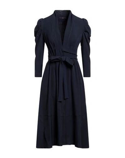Shop High Woman Midi Dress Midnight Blue Size 10 Polyester, Elastane