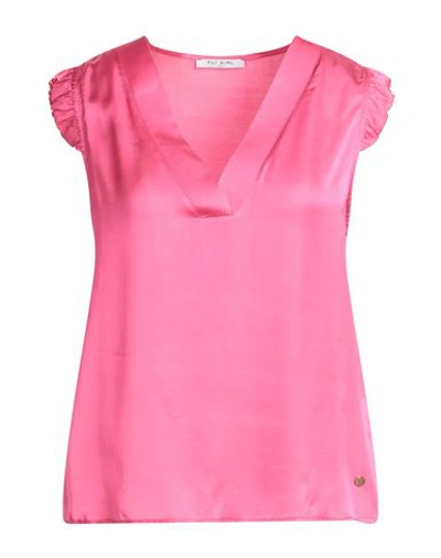Shop Fly Girl Woman Top Fuchsia Size L Viscose In Pink