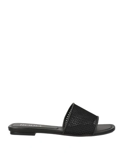 Shop Rodo Woman Sandals Black Size 8 Soft Leather, Textile Fibers