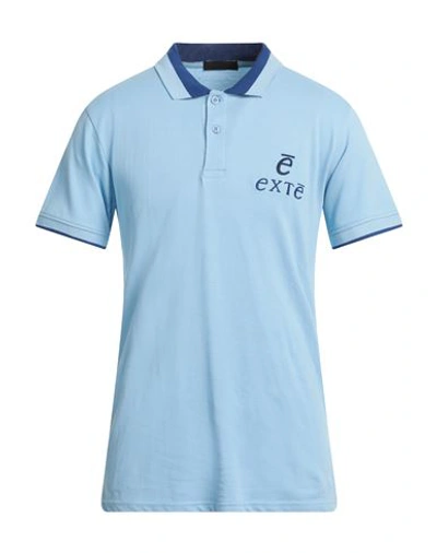 Shop Exte Man Polo Shirt Azure Size Xs Cotton In Blue