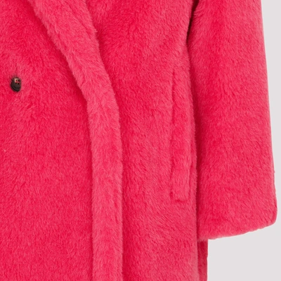 Shop Max Mara Tedgirl Coat In Pink &amp; Purple