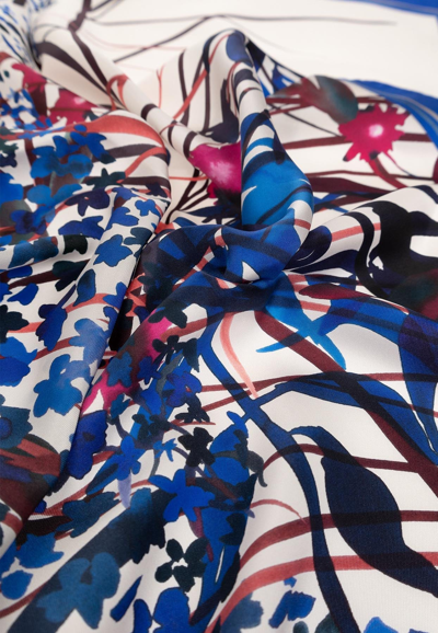 Ferragamo Floral Print Silk Scarf In Multicolor