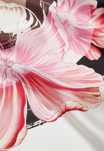 Ferragamo Floral Print Silk Scarf In Multicolor