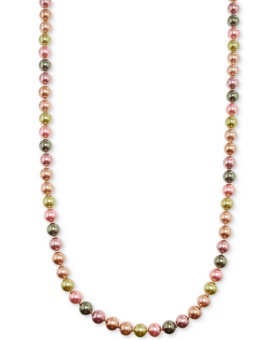 Shop Charter Club Gold-tone Mixed Color Imitation Pearl 60" Strand Necklace, Created For Macy's In Multi