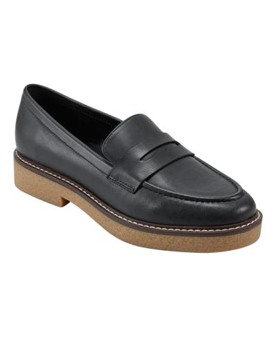Shop Bandolino Women's Farley Slip On Almond Toe Casual Loafers In Black