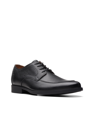Shop Clarks Men's Collection Whiddon Apron Oxford Dress Shoes In Black Tumbled Leather
