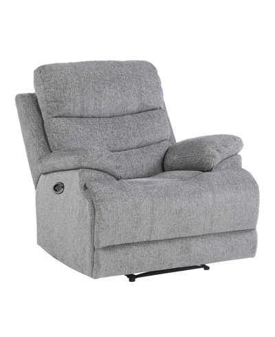 Shop Homelegance White Label Cruz 38" Power Reclining Chair With Power Headrest And Usb Port In Gray