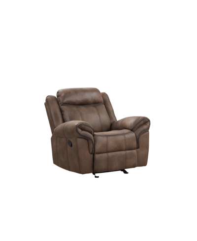 Shop Furniture Of America Harris 42" Fabric Manual Recliner Chair In Brown
