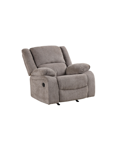 Shop Furniture Of America Hodge 42" Chenille Manual Recliner Chair In Gray