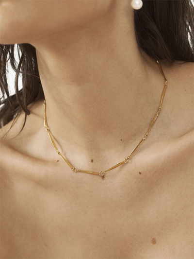 Shop Monica Vinader Nura Gold Vermeil Link Necklace