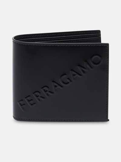 Shop Ferragamo Black Leather Wallet