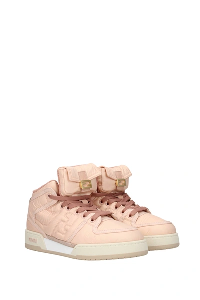 Shop Fendi Sneakers Nylon Pink Peach