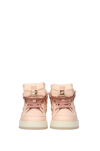 Shop Fendi Sneakers Nylon Pink Peach