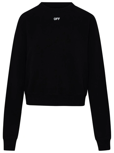 Shop Off-white Black Cotton Blend Sweatshirt