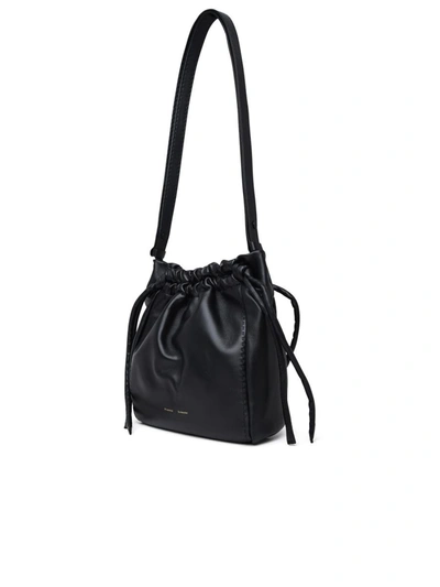Shop Proenza Schouler Black Leather Drawstring Bag