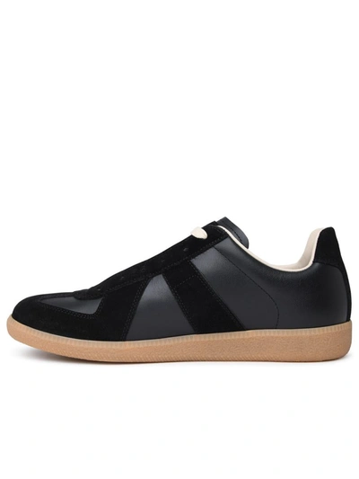 Maison Margiela Replica Low-top Suede Trainers In Black | ModeSens