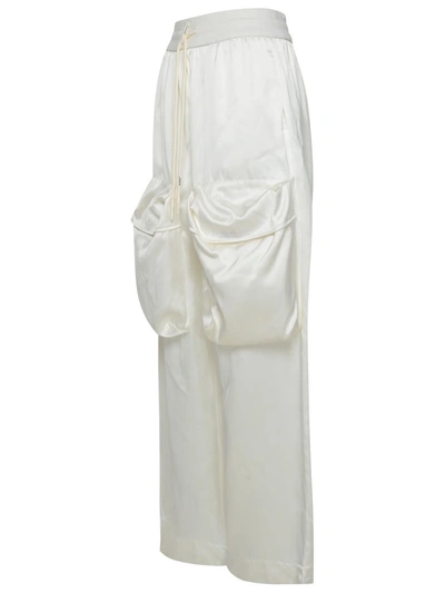 Off-white Duchesse Cargo Trousers In White