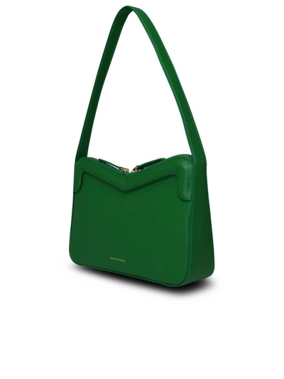 Shop Mansur Gavriel Green Leather M Frame Bag