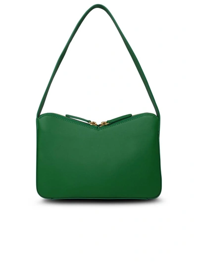 Shop Mansur Gavriel Green Leather M Frame Bag