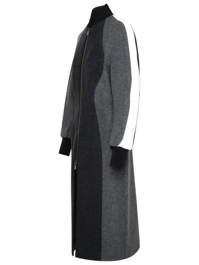 Shop Ferrari Grey Wool Coat In Black