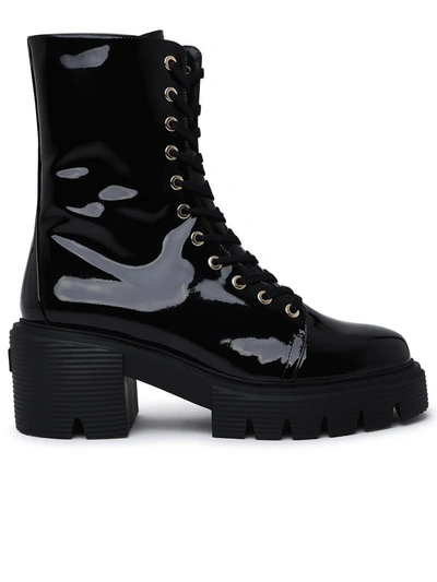 Shop Stuart Weitzman Leather Soho Ankle Boot In Black