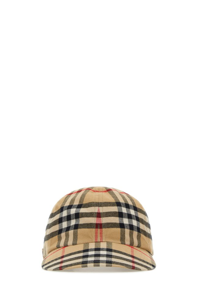 Shop Burberry Checked Curved In Multi