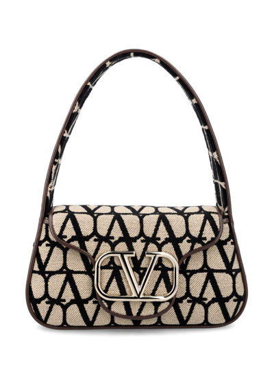 Shop Valentino Vlogo Signature Foldover Top Tote Bag In Multi