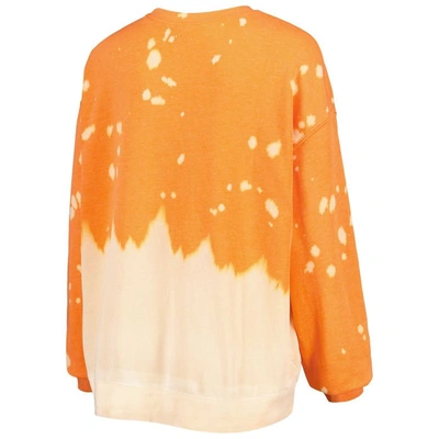 Gameday Couture Orange Oklahoma State Cowboys Twice As Nice Faded Dip-dye Pullover Sweatshirt In Orange