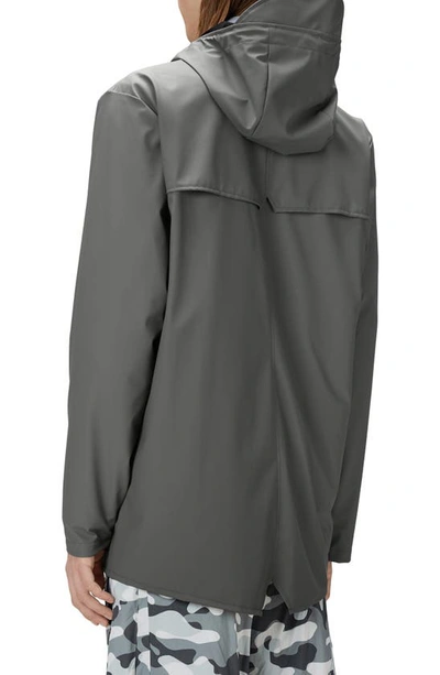 Shop Rains Lightweight Hooded Waterproof Rain Jacket In Grey