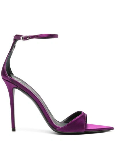 Shop Giuseppe Zanotti Intriigo Sandals In Purple
