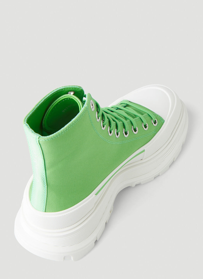 Shop Alexander Mcqueen Women Tread Slick Sneakers In Green